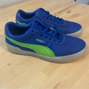 Puma Women's Blue and Green Sneakers